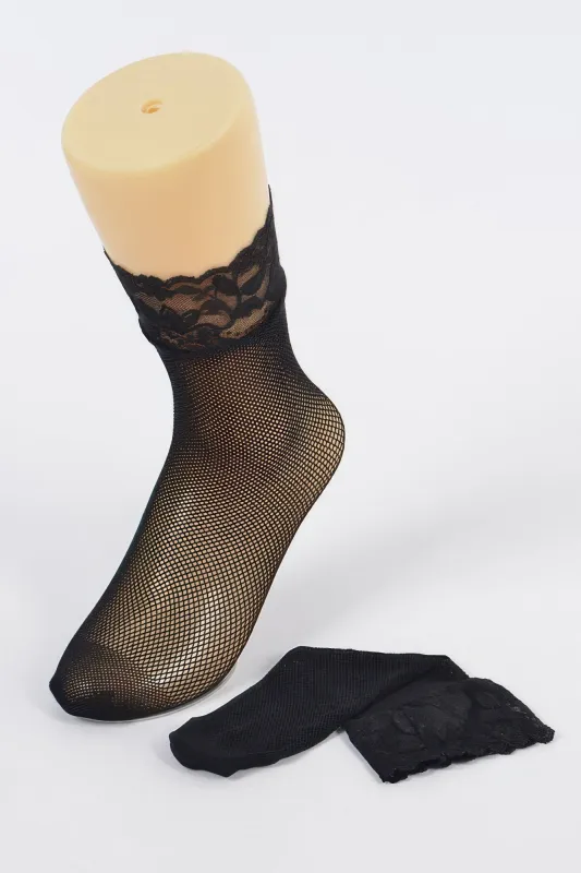 Floral Laced Mesh Socks sold by Gigi Laurent