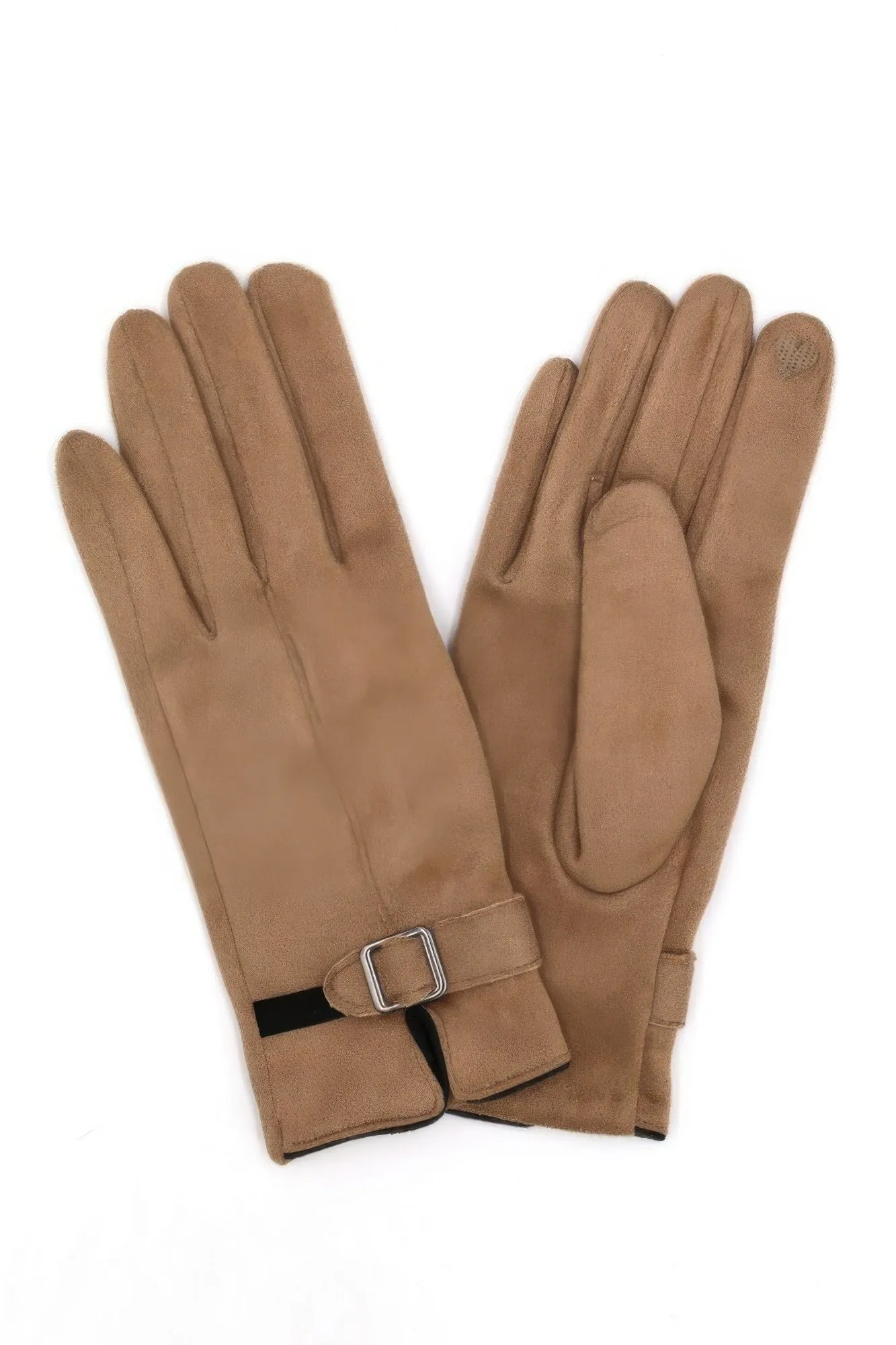 Faux Suede Band Smart Touch Gloves sold by Gigi Laurent product image thumbnail 4