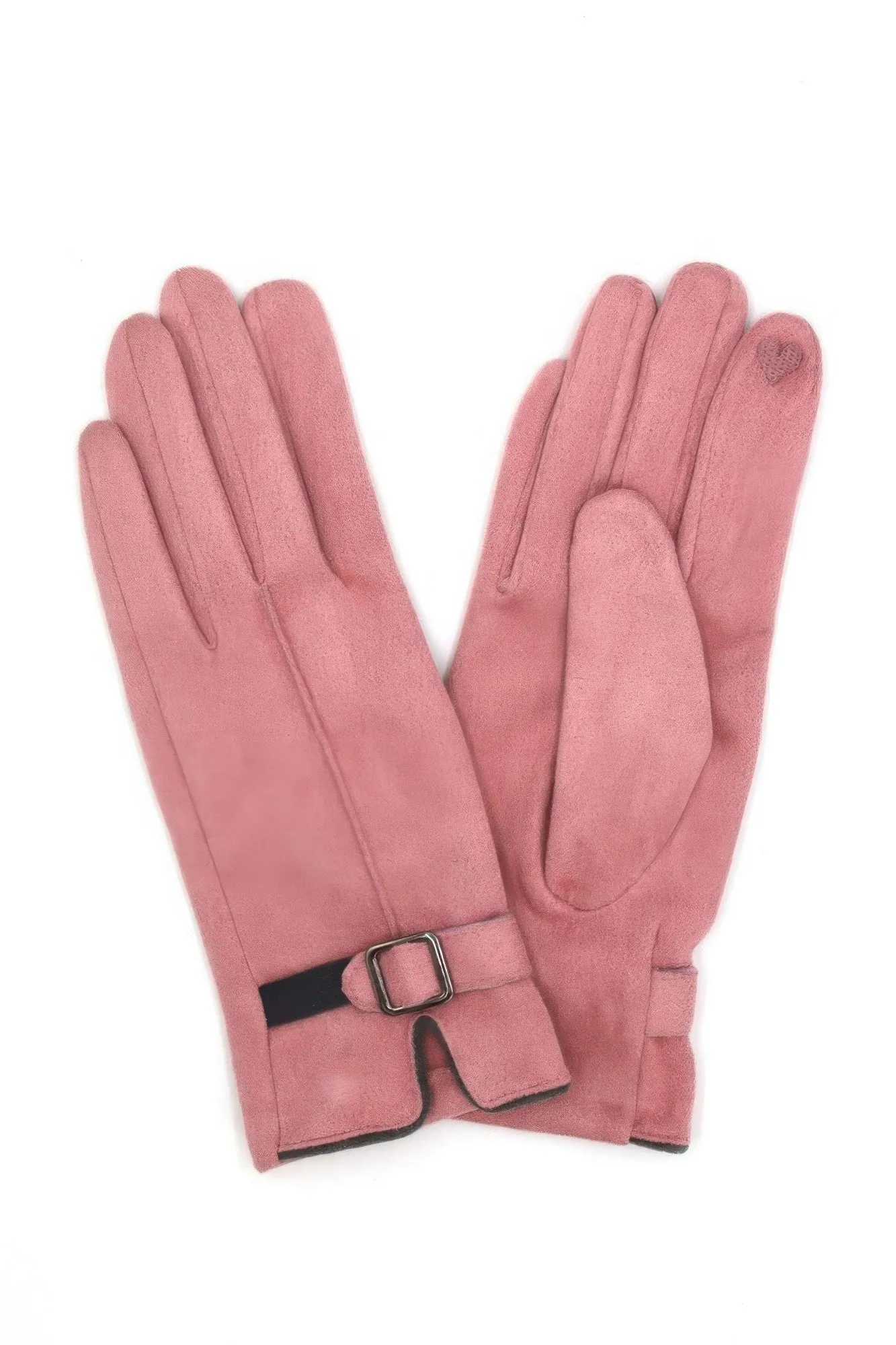 Faux Suede Band Smart Touch Gloves sold by Gigi Laurent