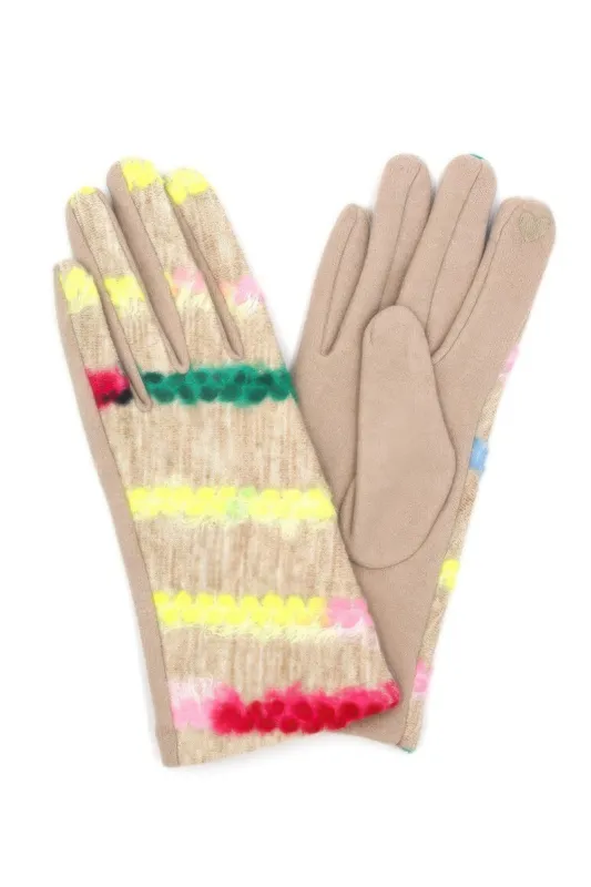 Multi Color Yarn Pattern Smart Touch Gloves sold by Gigi Laurent