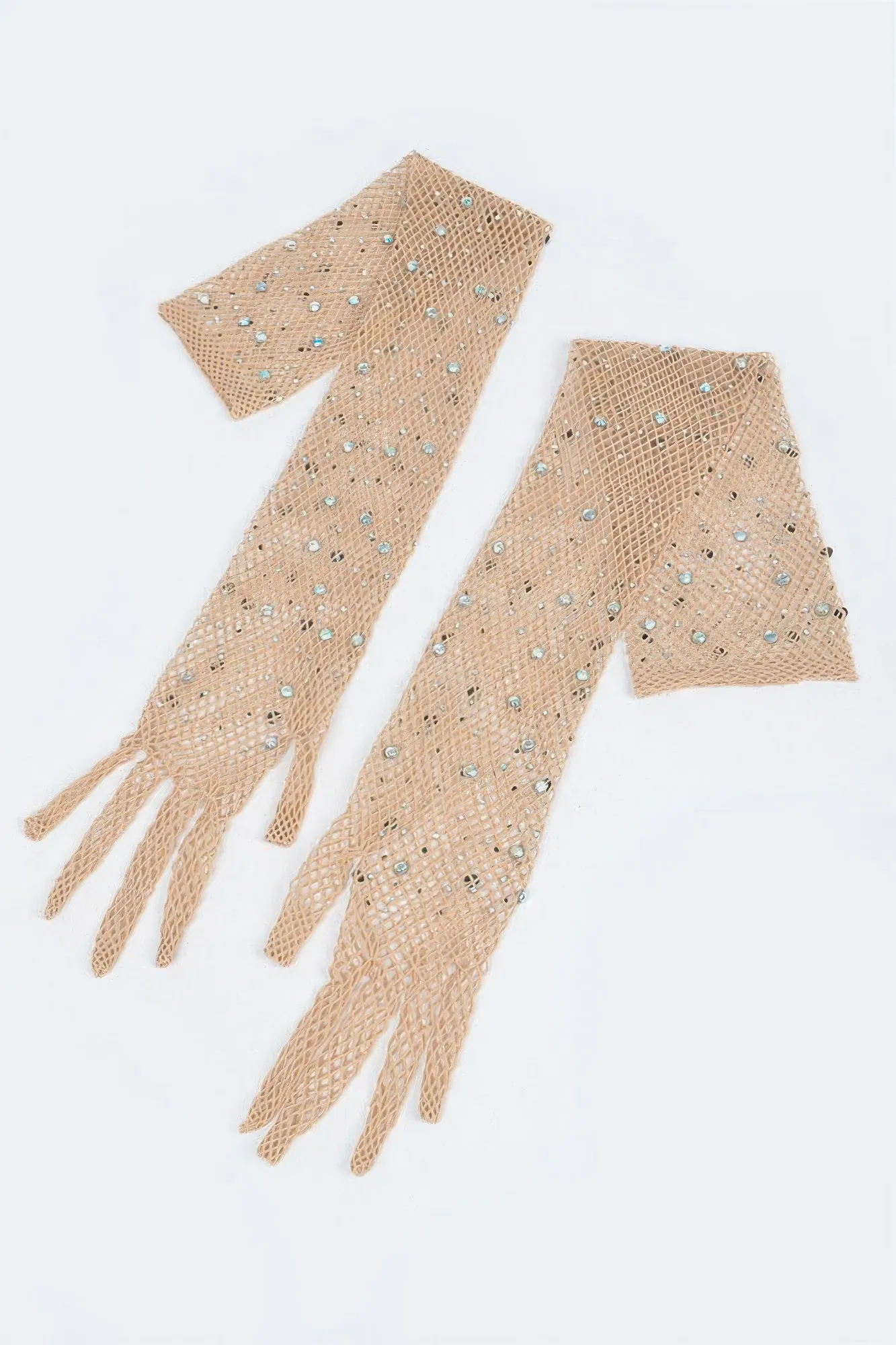 Rhinestone Mesh Long Gloves sold by Gigi Laurent product image thumbnail 3