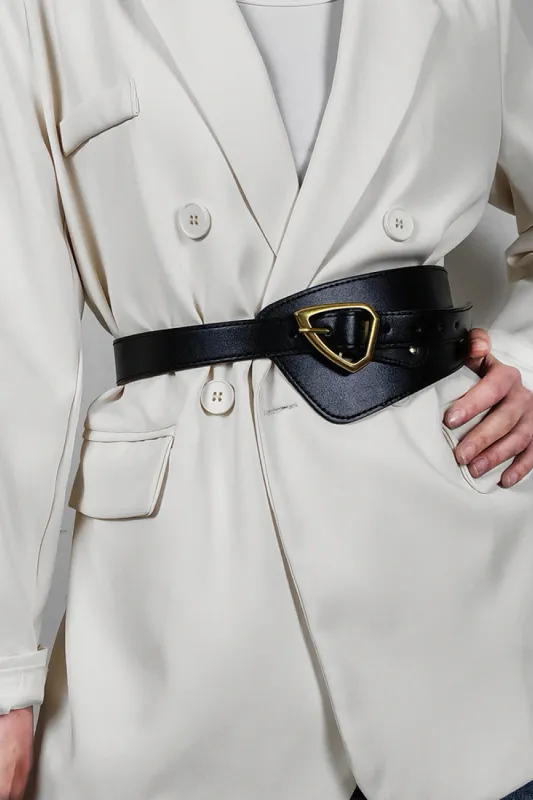 Irregular PU Leather Belt made by Trendsi