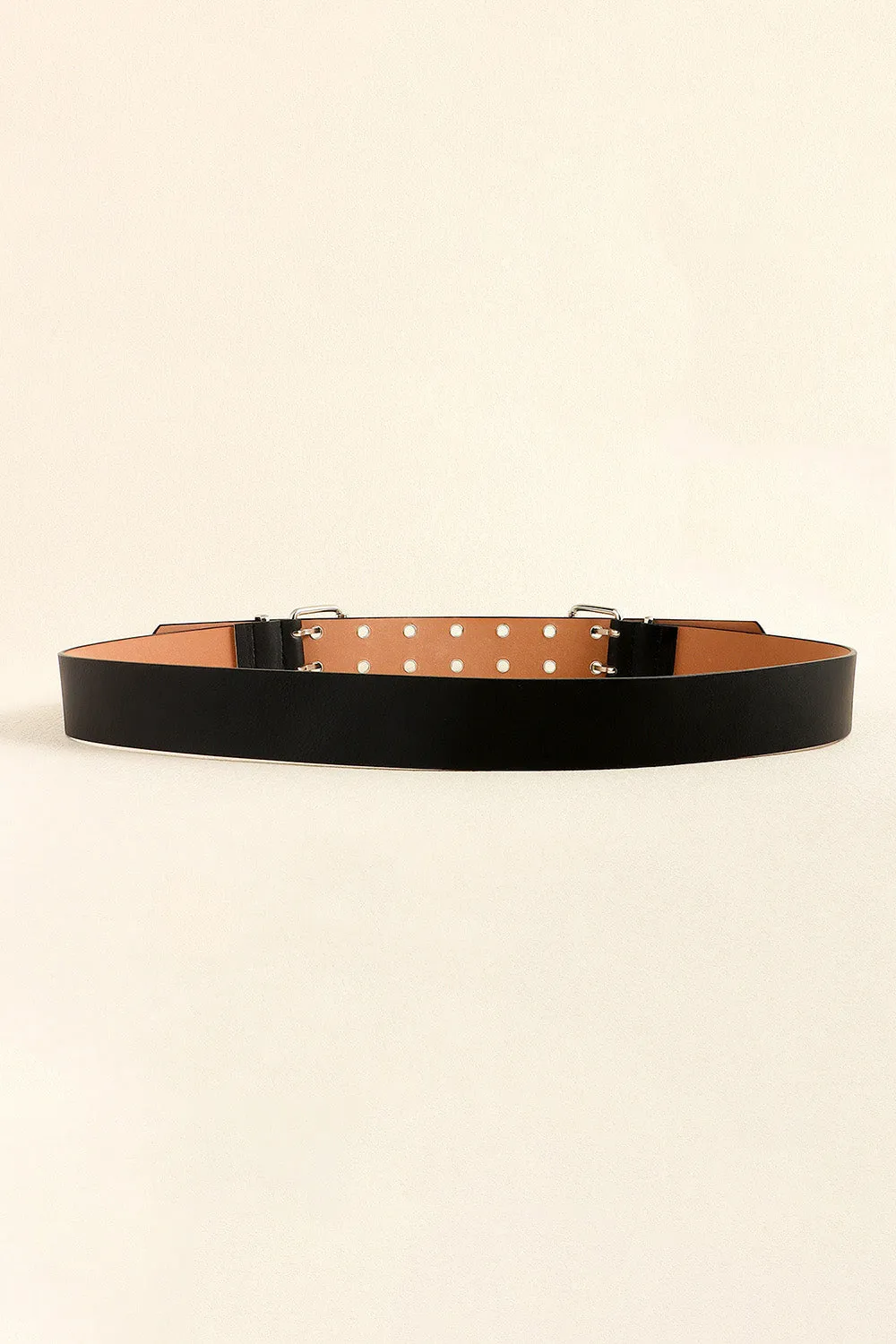 PU Leather Two Row Eyelet Belt sold by Gigi Laurent product image thumbnail 4