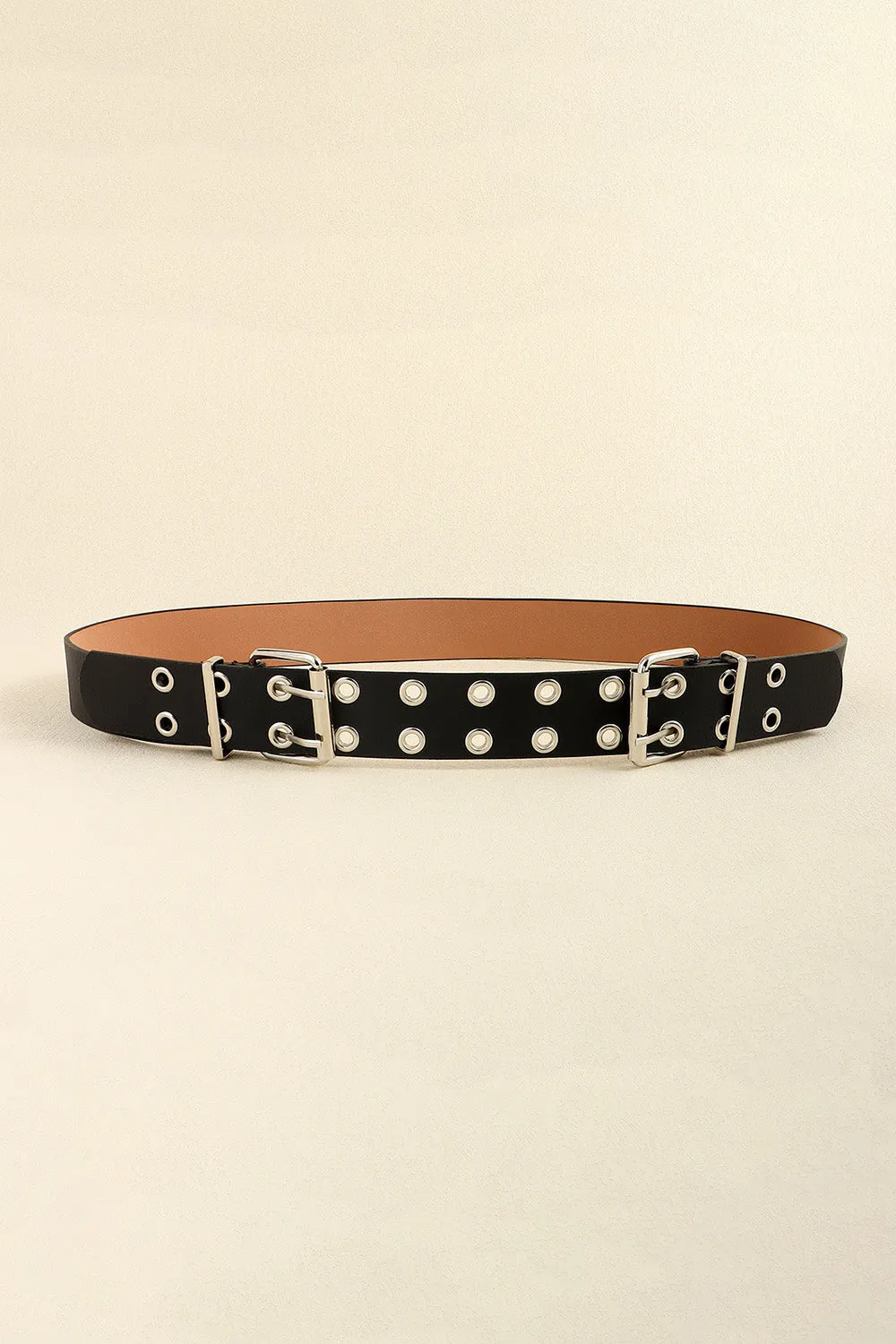 PU Leather Two Row Eyelet Belt sold by Gigi Laurent product image thumbnail 3