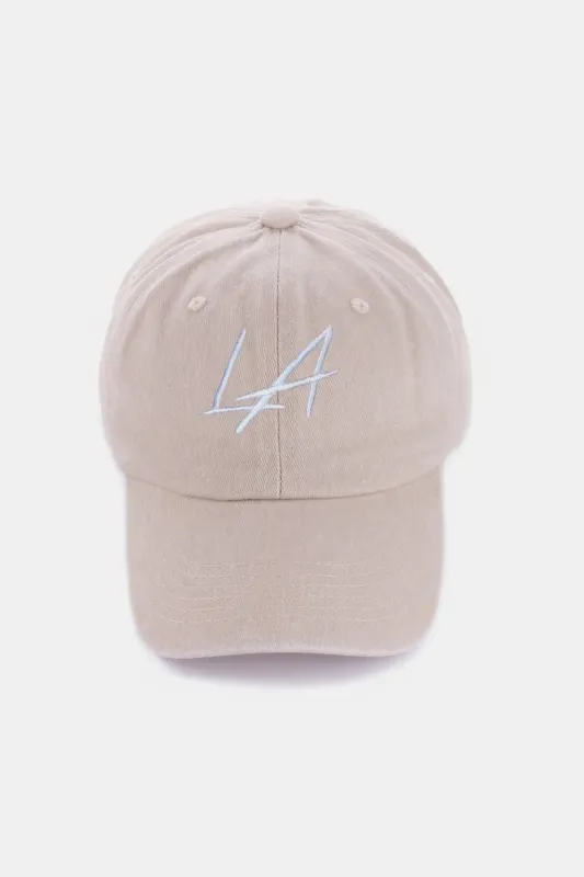 Zenana Washed Embroidered City Baseball Cap sold by Gigi Laurent