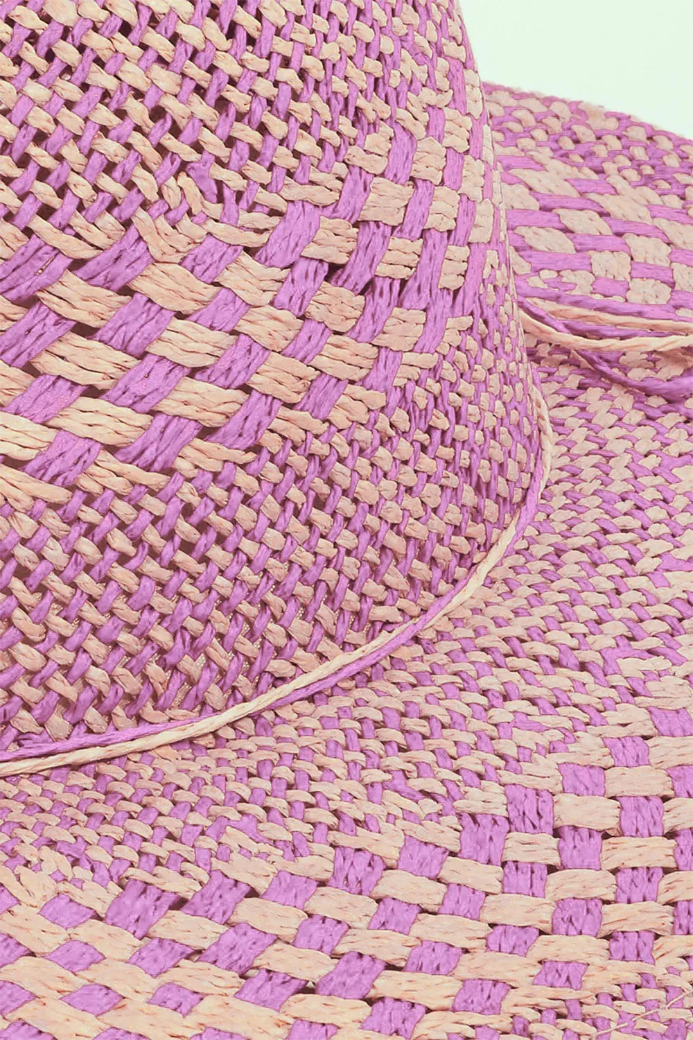 Fame Checkered Straw Weave Sun Hat sold by Gigi Laurent product image thumbnail 4
