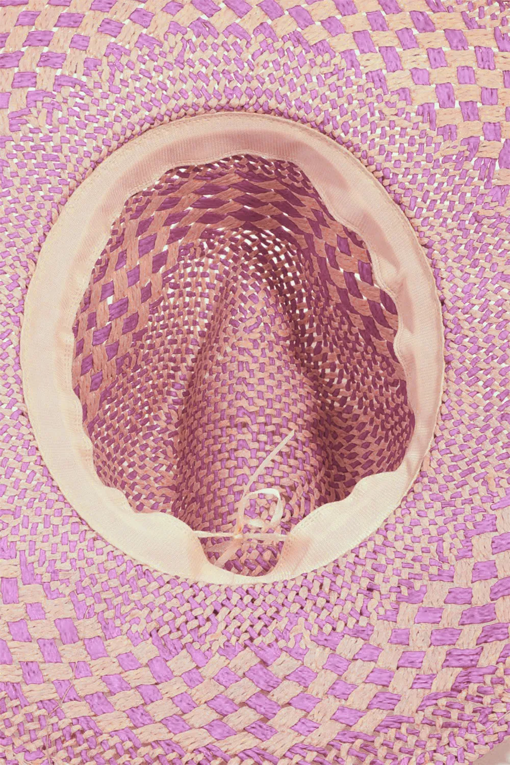 Fame Checkered Straw Weave Sun Hat sold by Gigi Laurent product image thumbnail 3