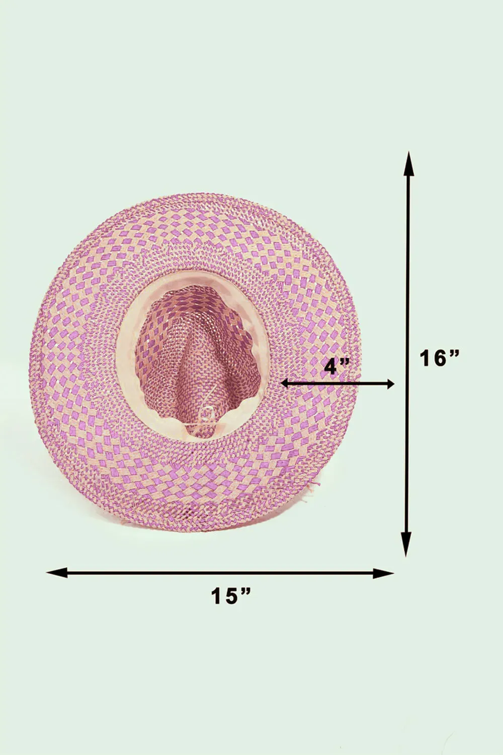 Fame Checkered Straw Weave Sun Hat sold by Gigi Laurent product image thumbnail 5