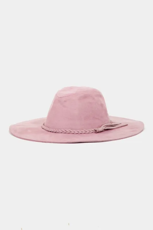 Fame Braided Faux Suede Hat sold by Gigi Laurent