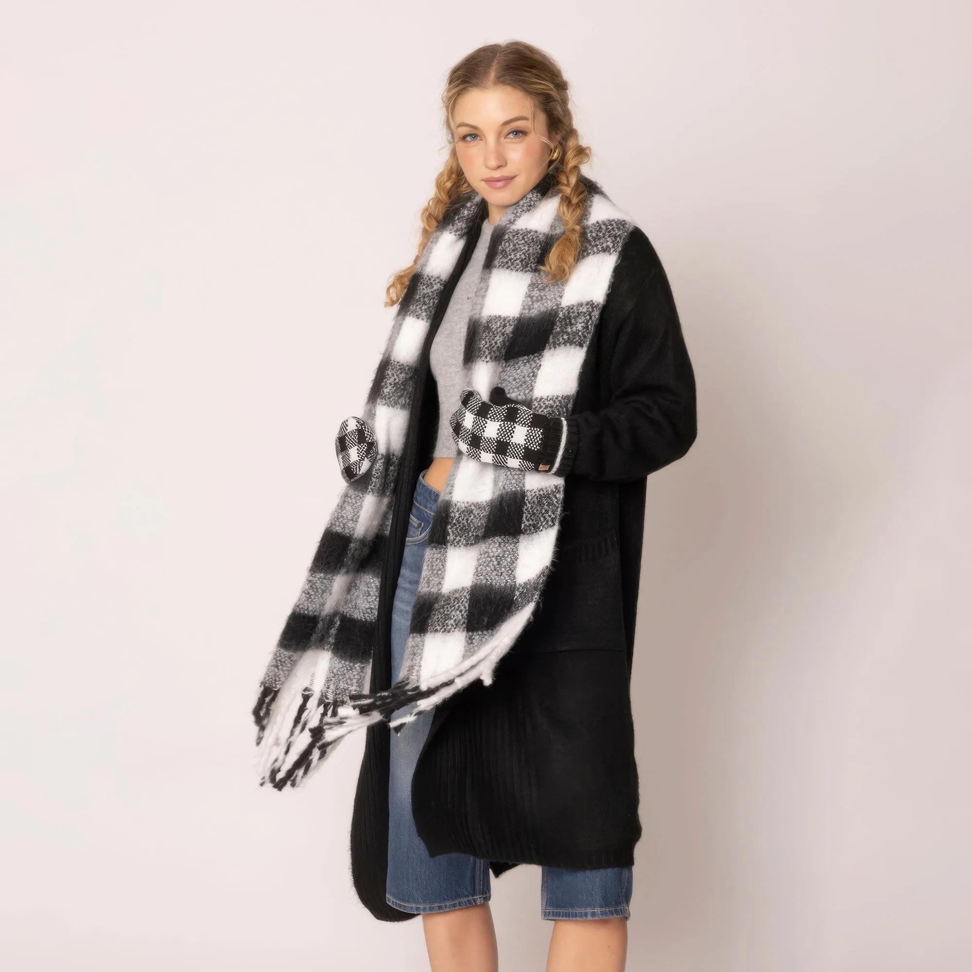 Buffalo Plaid Scarf sold by Gigi Laurent product image thumbnail 4