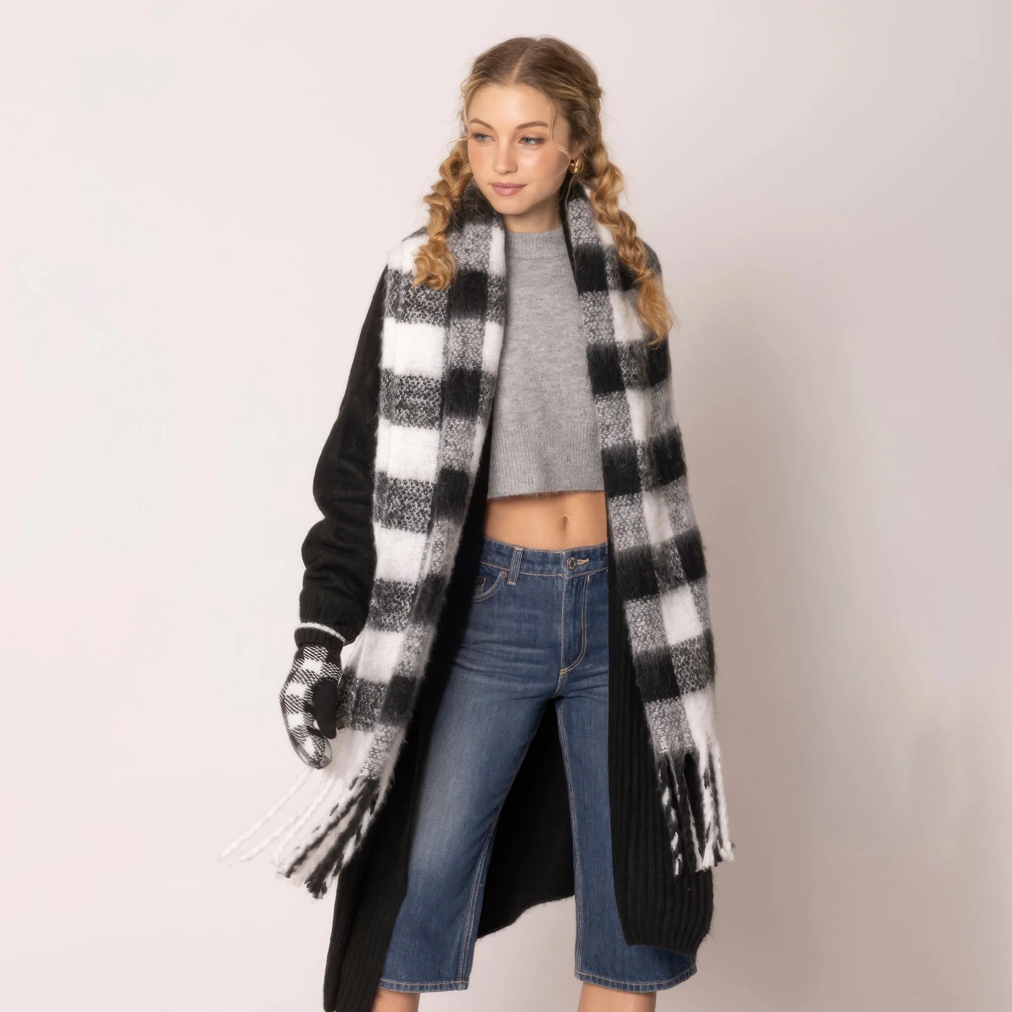 Buffalo Plaid Scarf sold by Gigi Laurent product image thumbnail 3