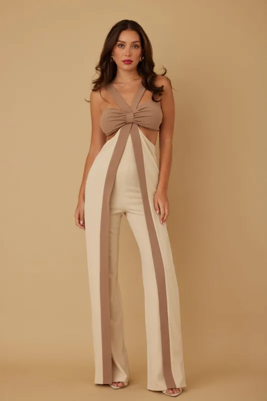 X Ribbon Open Jumpsuit sold by Gigi Laurent