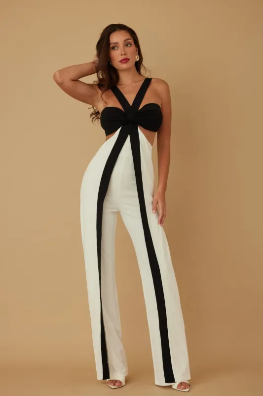 X Ribbon Open Jumpsuit sold by Gigi Laurent