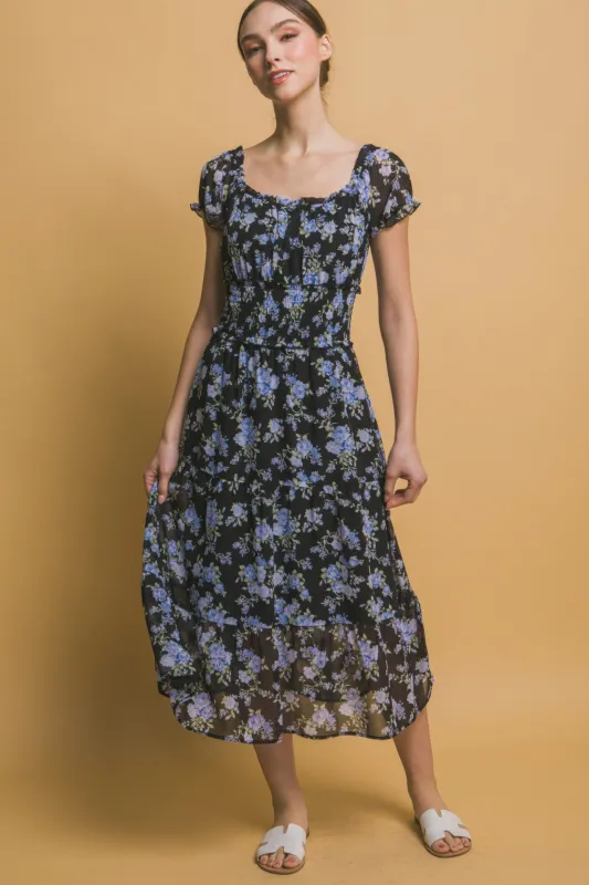 Short Sleeve Floral Maxi Dress sold by Gigi Laurent