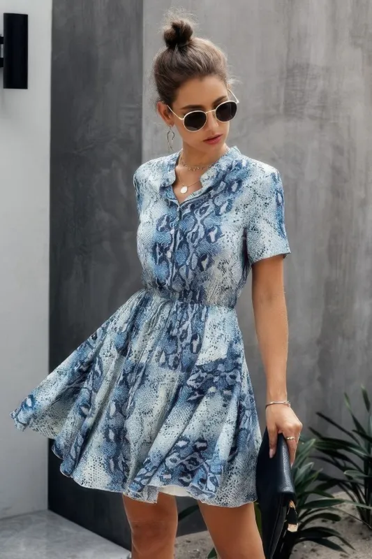 Animal Drawstring Waist Shirt Dress sold by Gigi Laurent