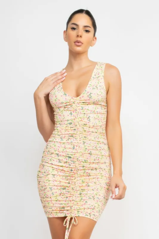 Ditsy Floral Ruching Dress sold by Gigi Laurent