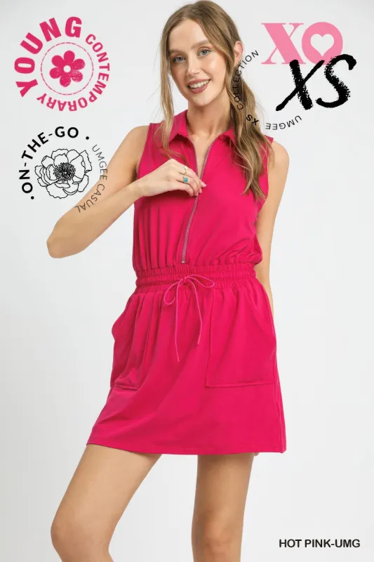 Zip Front Casual Mini Dress sold by Gigi Laurent