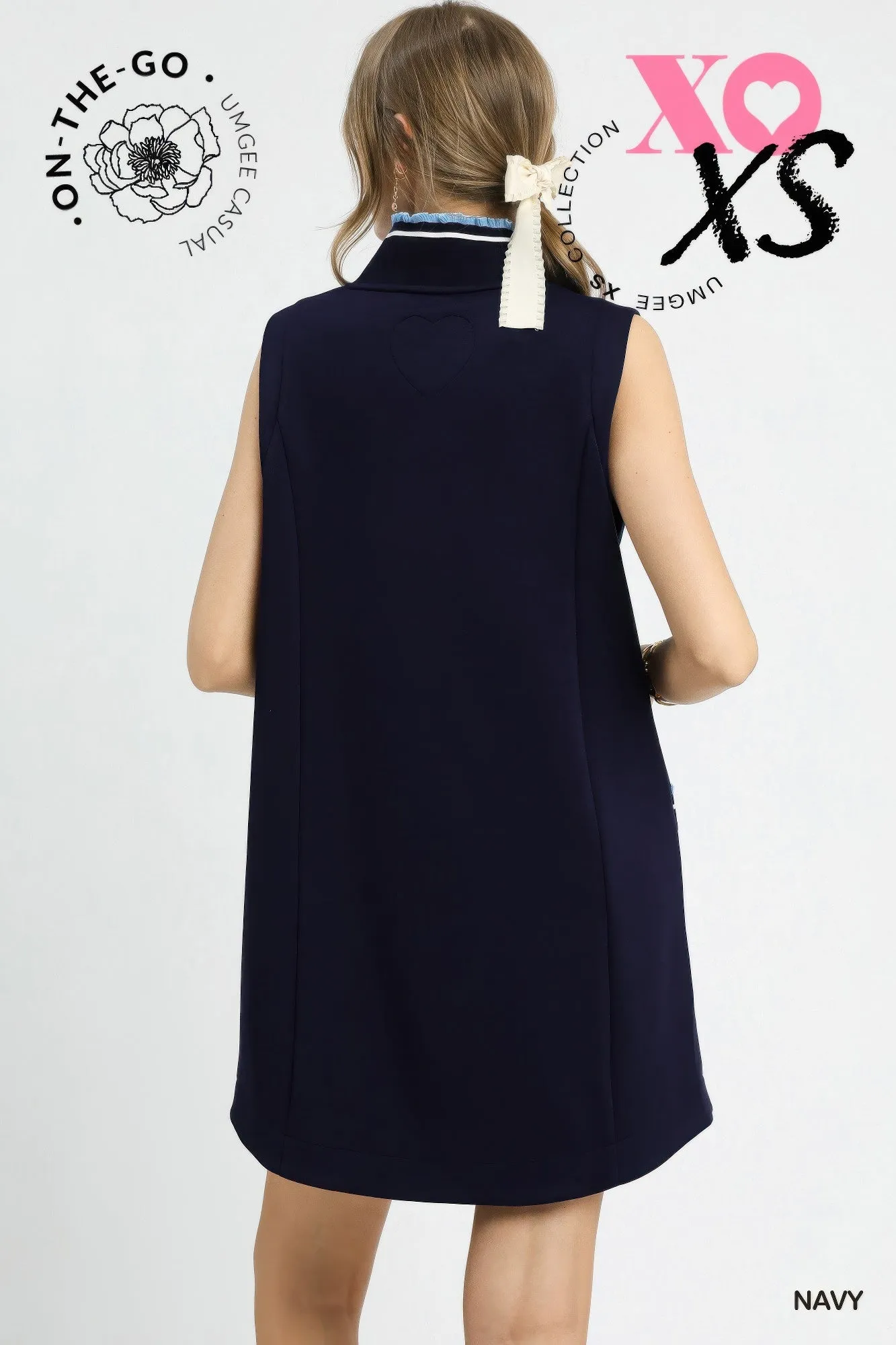 Luxeknit Sleeveless Ruffle Trim Pocket Dress sold by Gigi Laurent product image thumbnail 5