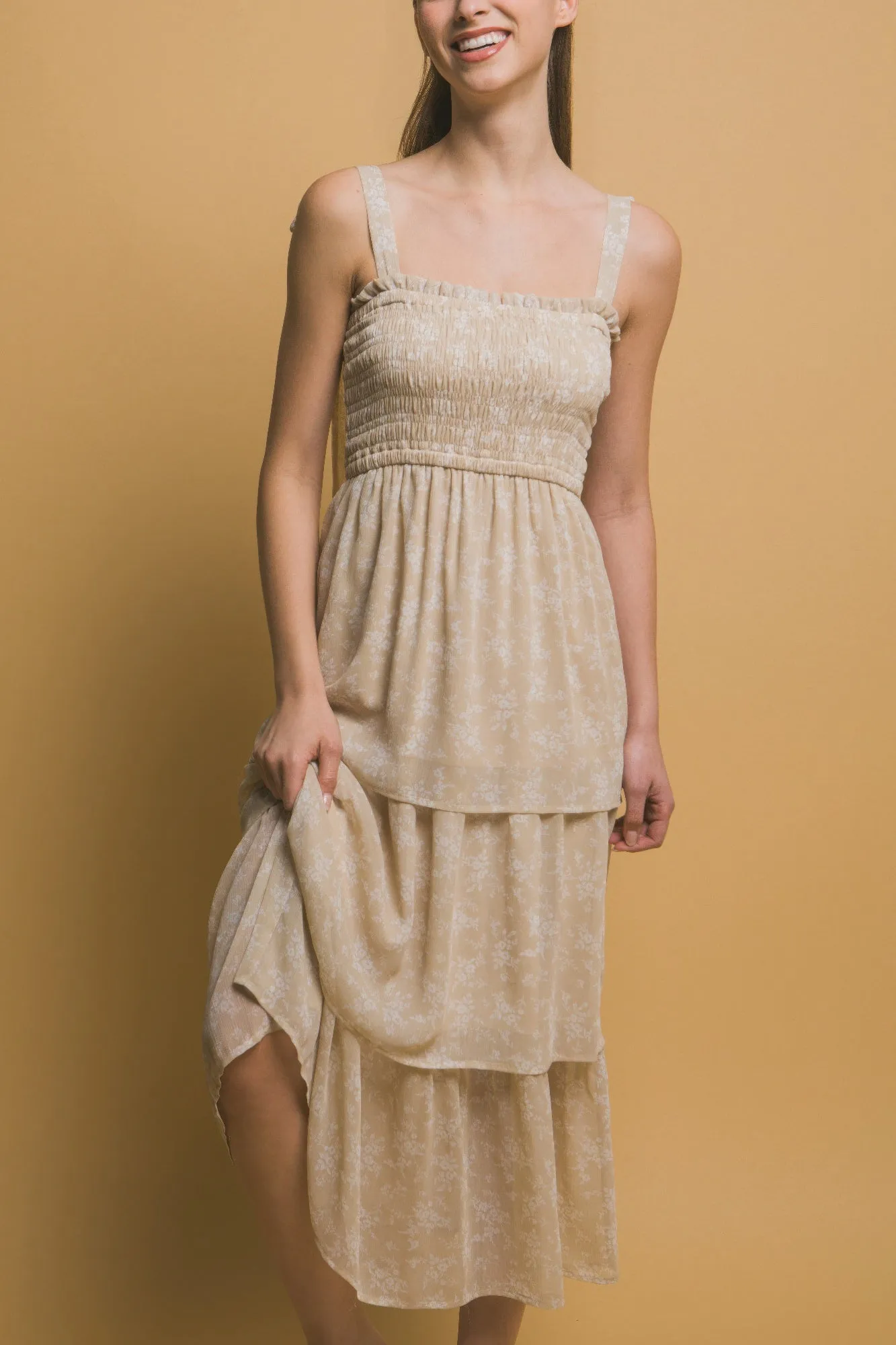 Tiered Midi Floral Dress sold by Gigi Laurent product image thumbnail 5