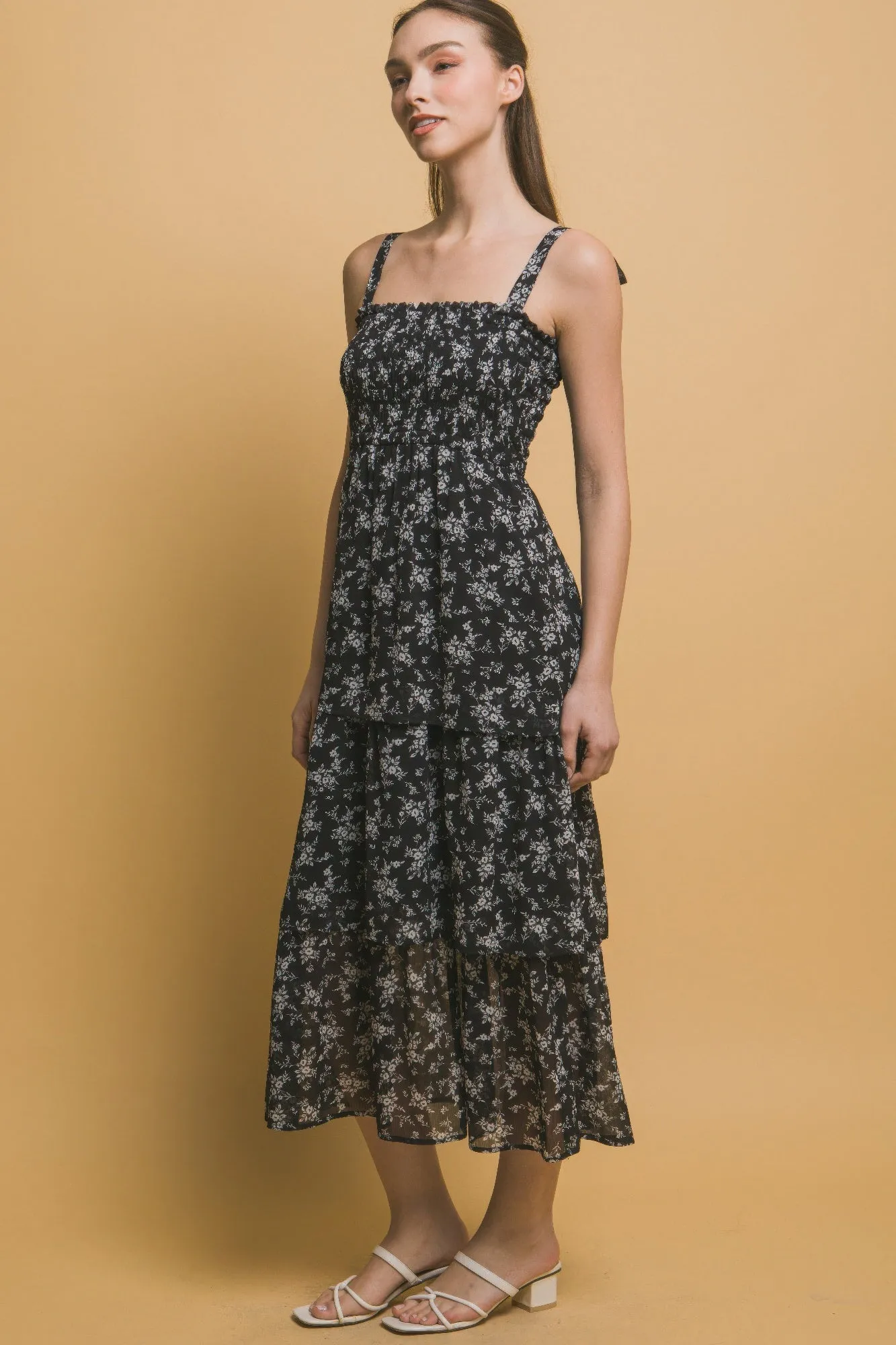 Tiered Midi Floral Dress sold by Gigi Laurent product image thumbnail 5