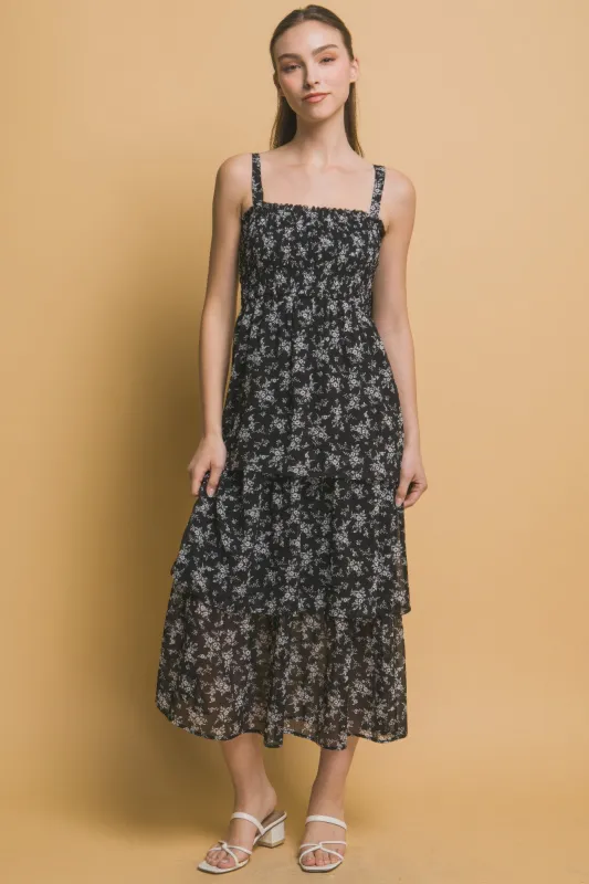 Tiered Midi Floral Dress sold by Gigi Laurent