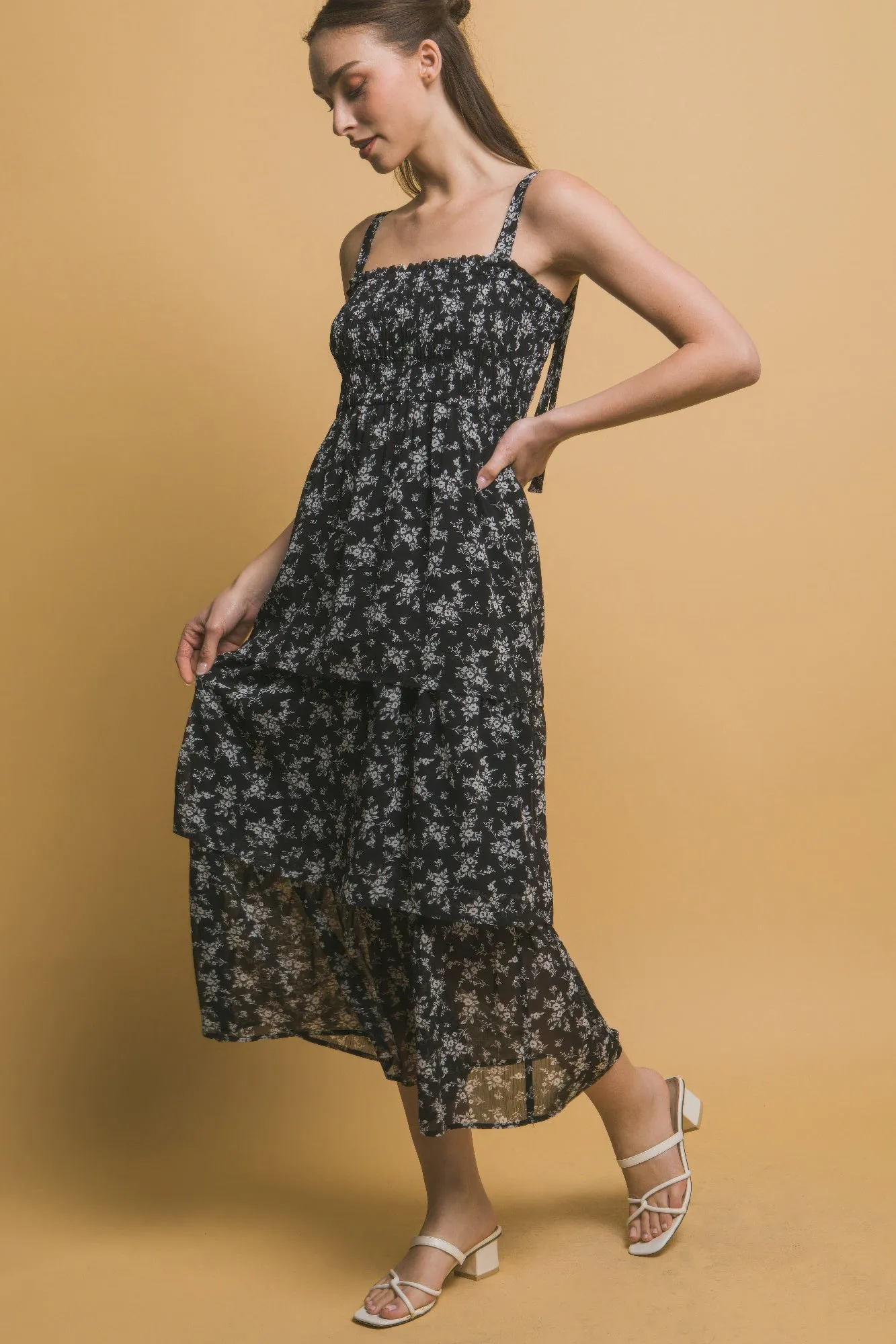 Tiered Midi Floral Dress sold by Gigi Laurent product image thumbnail 3