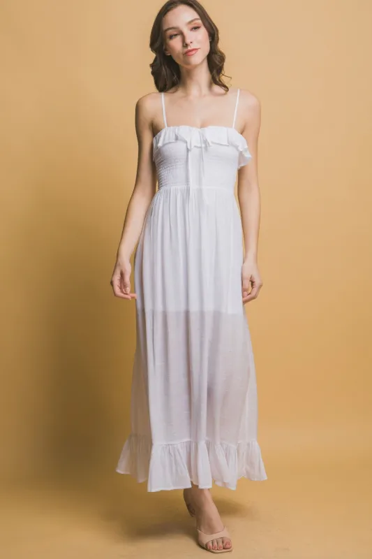 Smocked Ruffle Maxi Dress sold by Gigi Laurent