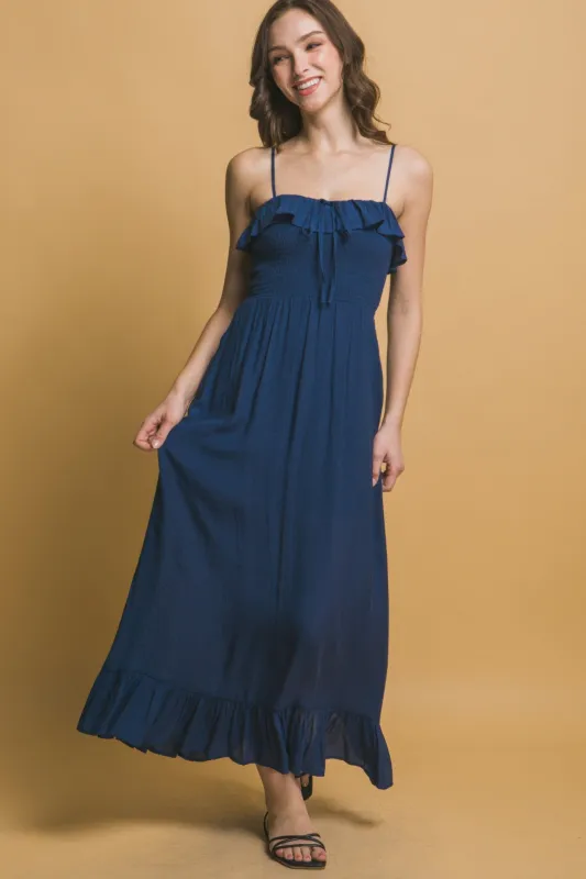 Smocked Ruffle Maxi Dress sold by Gigi Laurent
