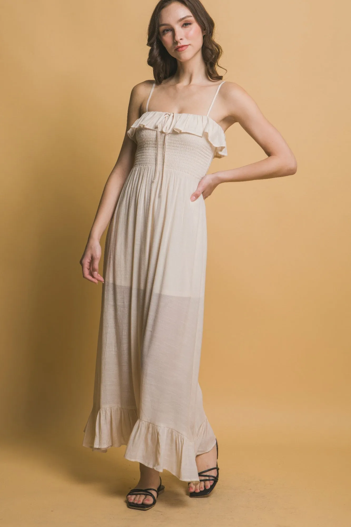 Smocked Ruffle Maxi Dress sold by Gigi Laurent product image thumbnail 3