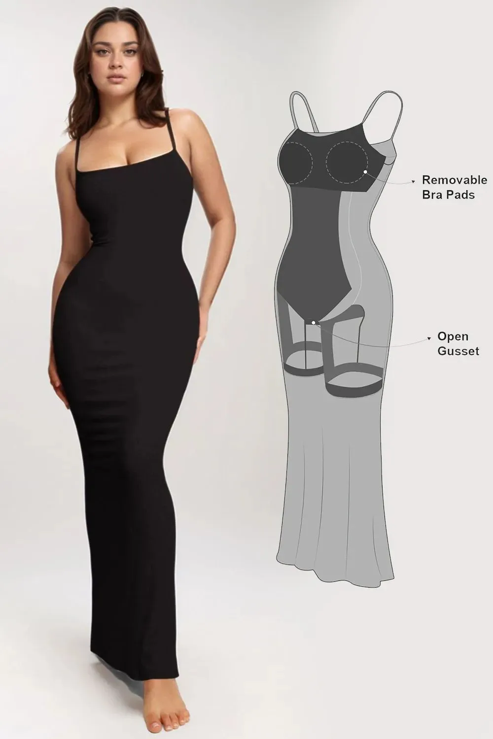 Basic Bae Built-In Shapewear Sleeveless Maxi Dress sold by Gigi Laurent