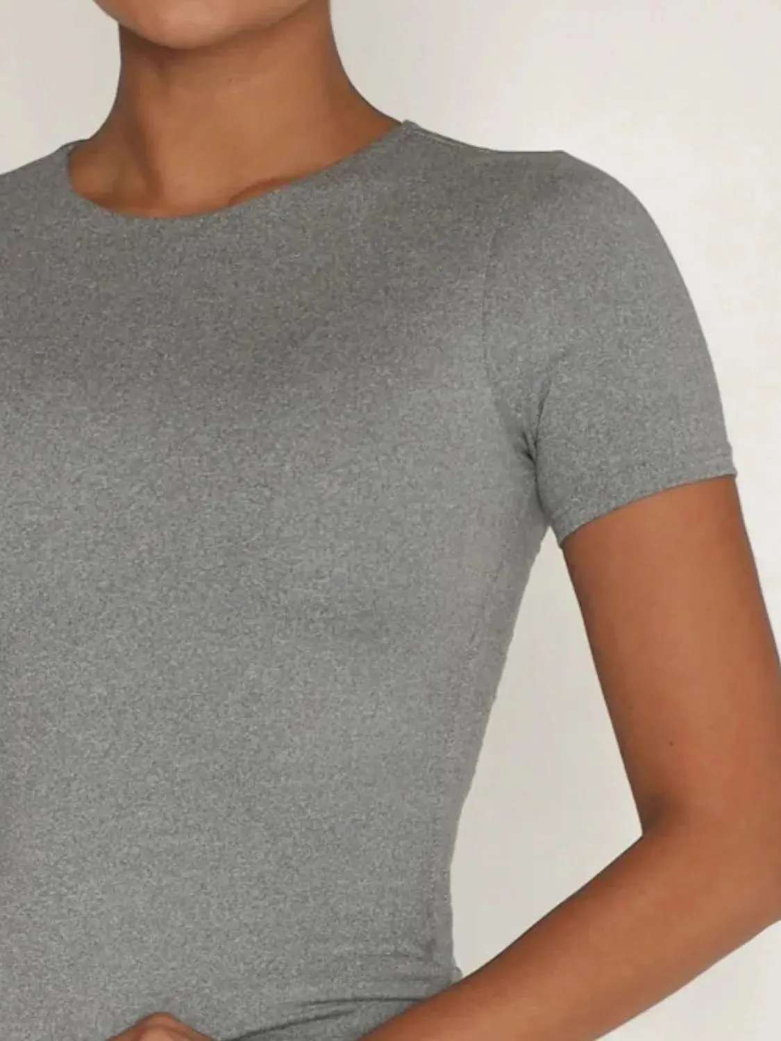 Round Neck Short Sleeve Swim Top sold by Gigi Laurent product image thumbnail 2