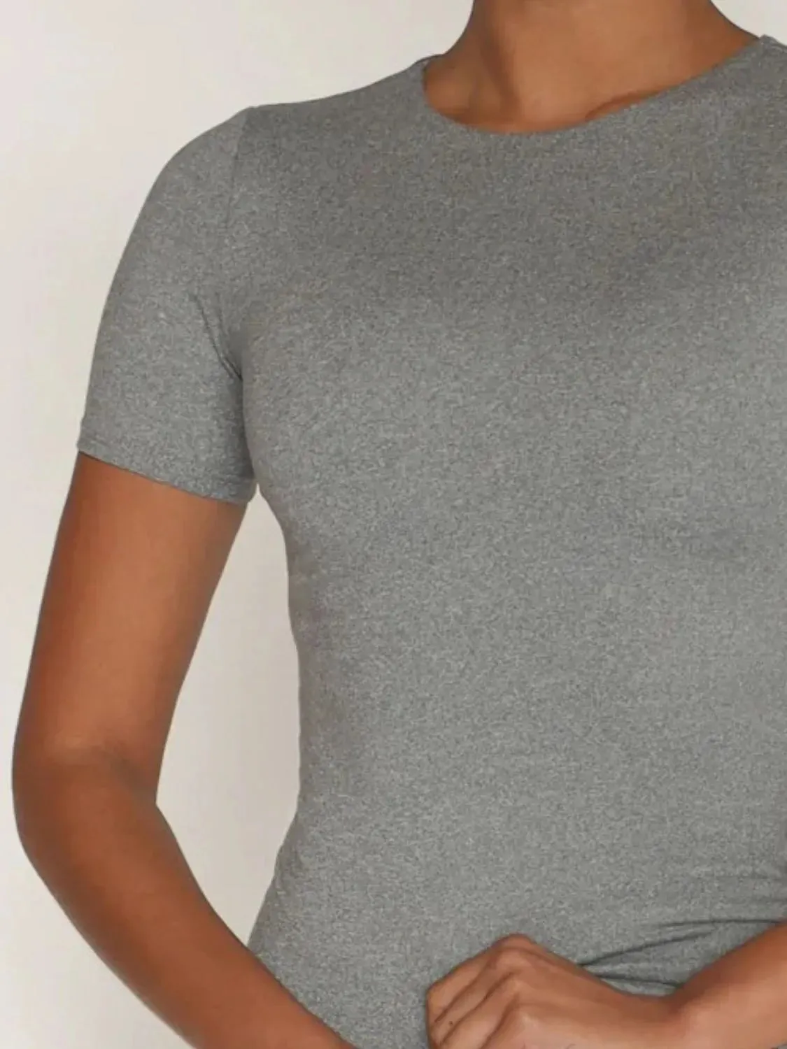 Round Neck Short Sleeve Swim Top sold by Gigi Laurent product image thumbnail 3