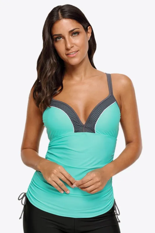 Contrast Sweetheart Neck Swim Cami sold by Gigi Laurent