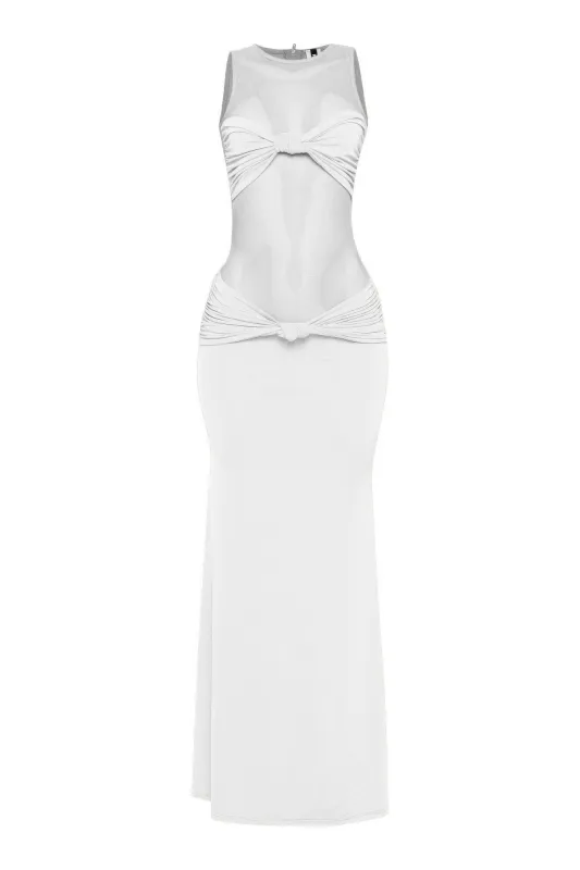Mesh Contrast Rube Maxi Dress sold by Gigi Laurent