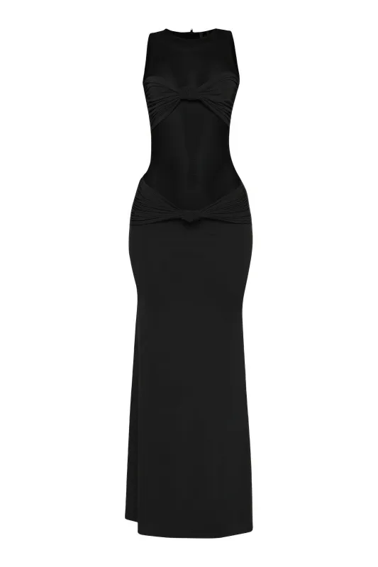 Mesh Contrast Rube Maxi Dress sold by Gigi Laurent