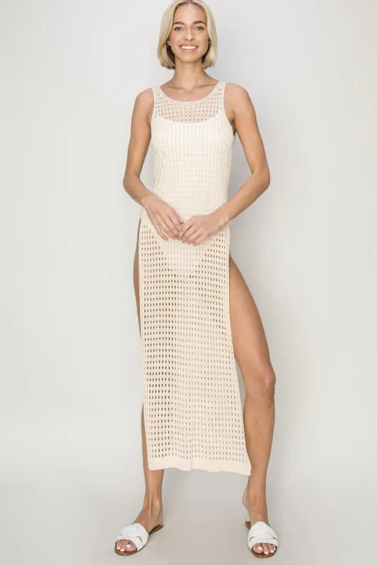 HYFVE Crochet Backless Cover Up Dress sold by Gigi Laurent