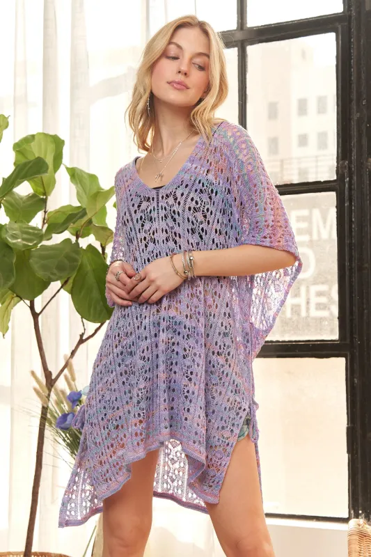 ADORA Crochet Cover Up Tunic Top sold by Gigi Laurent