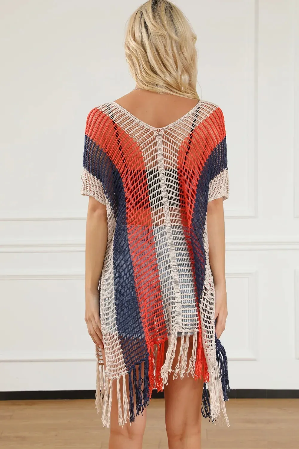 Tassel Color Block V-Neck Cover Up sold by Gigi Laurent product image thumbnail 5