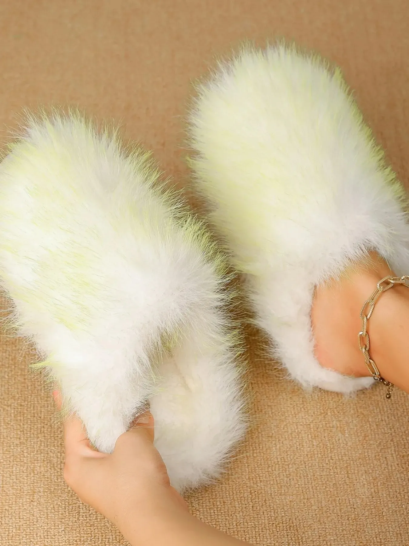 Fuzzy Round Toe Slippers sold by Gigi Laurent product image thumbnail 5