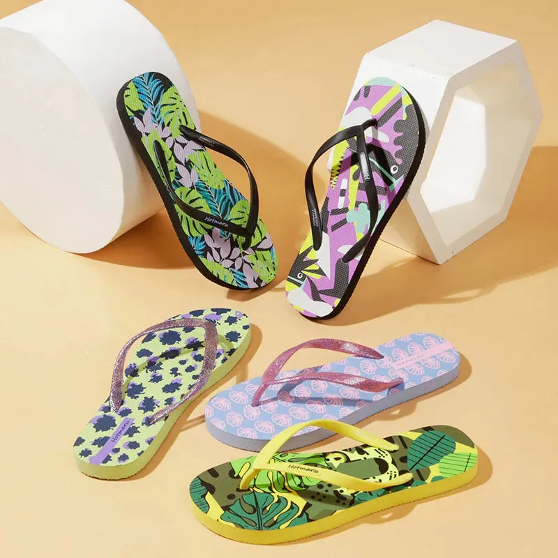 Tropical Print Summer Slippers sold by Gigi Laurent