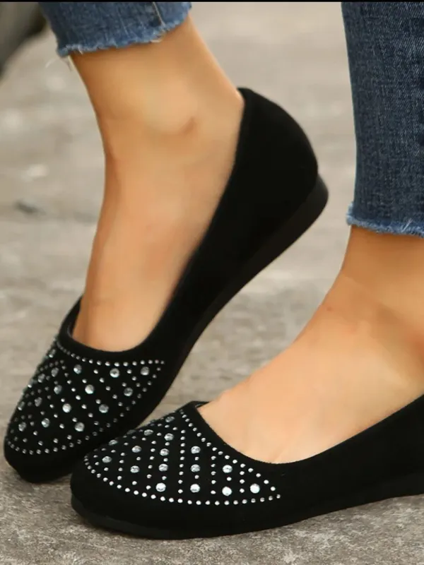 Rhinestone Flat Slip-Ons sold by Gigi Laurent