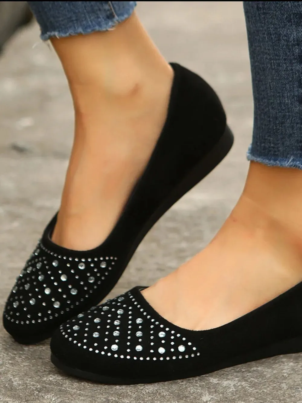 Rhinestone Flat Slip-Ons sold by Gigi Laurent