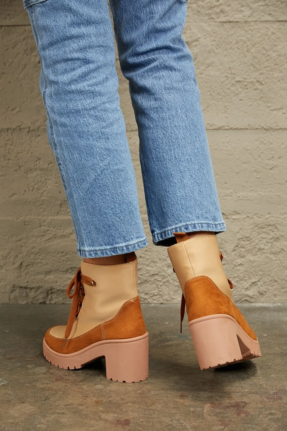 East Lion Corp Lace Up Lug Booties sold by Gigi Laurent product image thumbnail 2