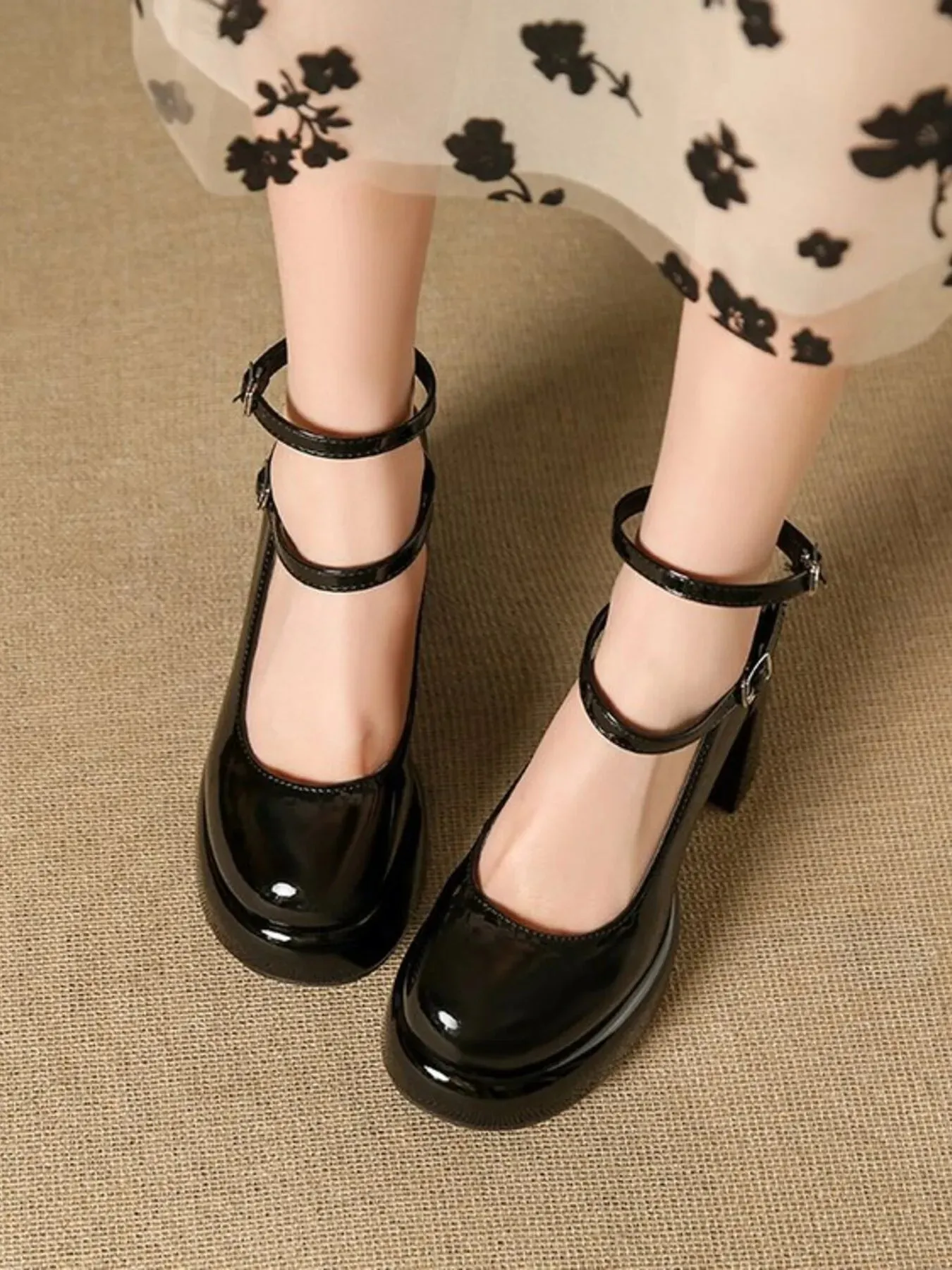 Patent Leather Mary Jane Platform Pumps sold by Gigi Laurent product image thumbnail 3