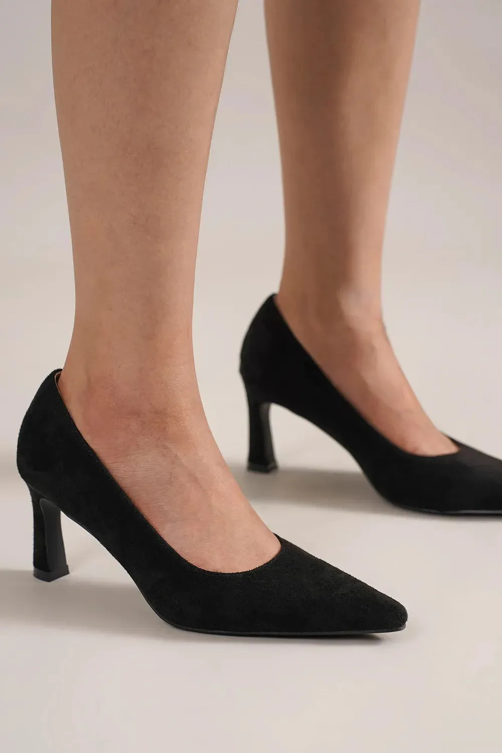 Beast Fashion Faux Suede Point Toe Pumps sold by Gigi Laurent product image thumbnail 2