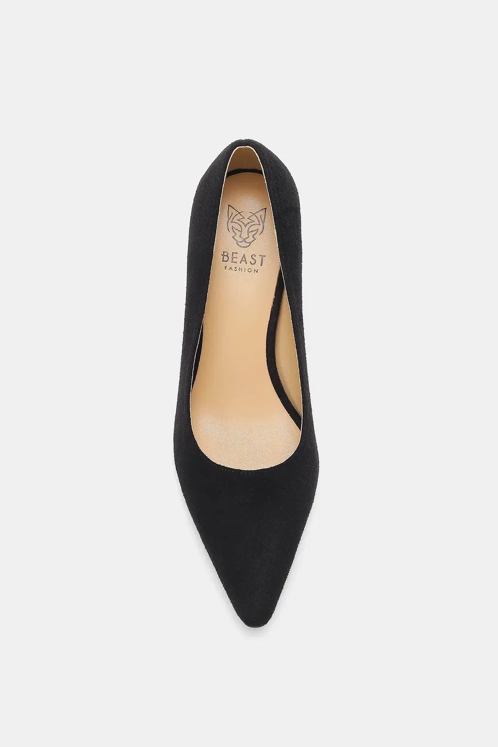 Beast Fashion Faux Suede Point Toe Pumps sold by Gigi Laurent product image thumbnail 5