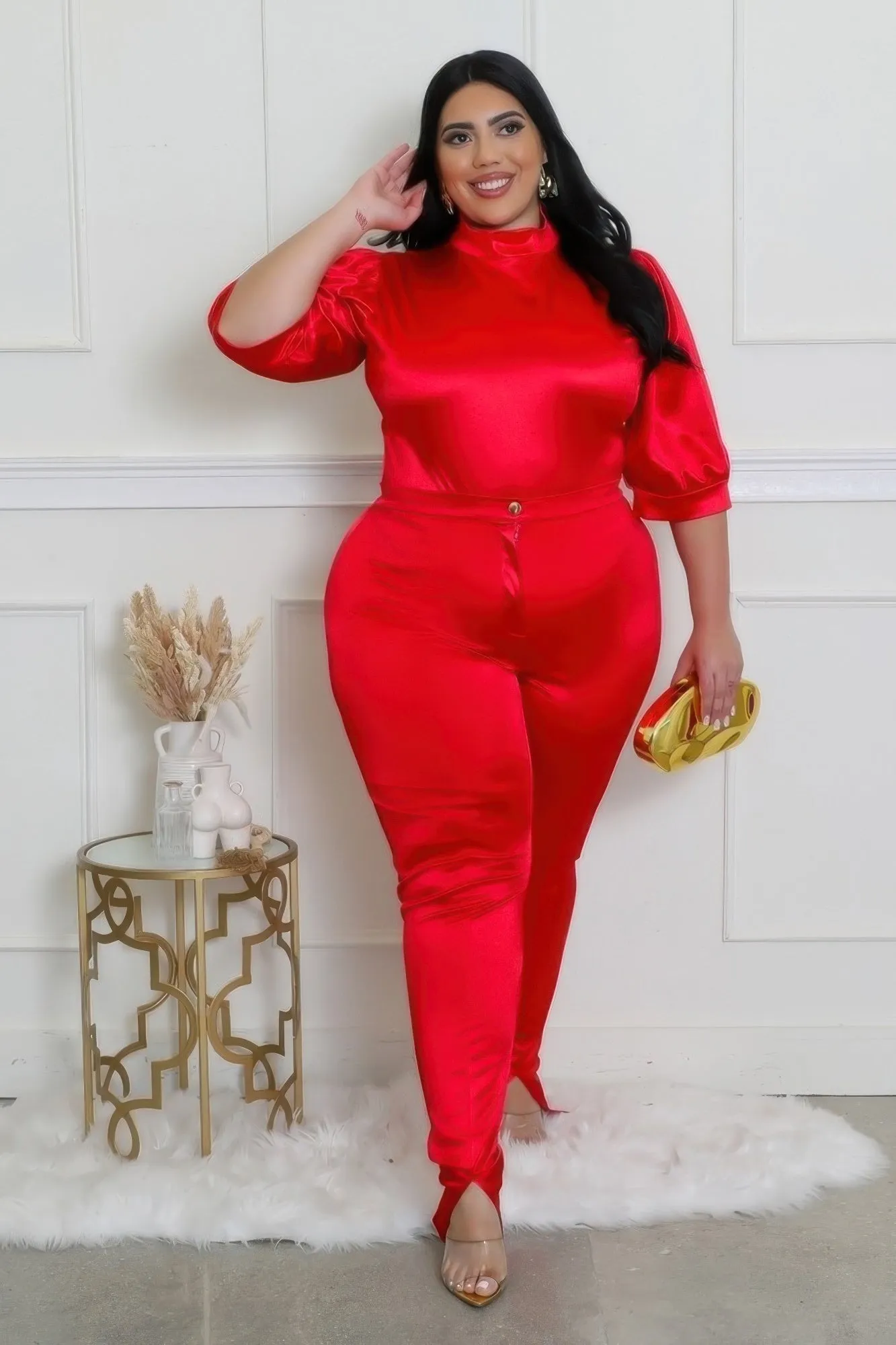 Two Piece Set, Semi-stretch Bodysuit sold by Gigi Laurent
