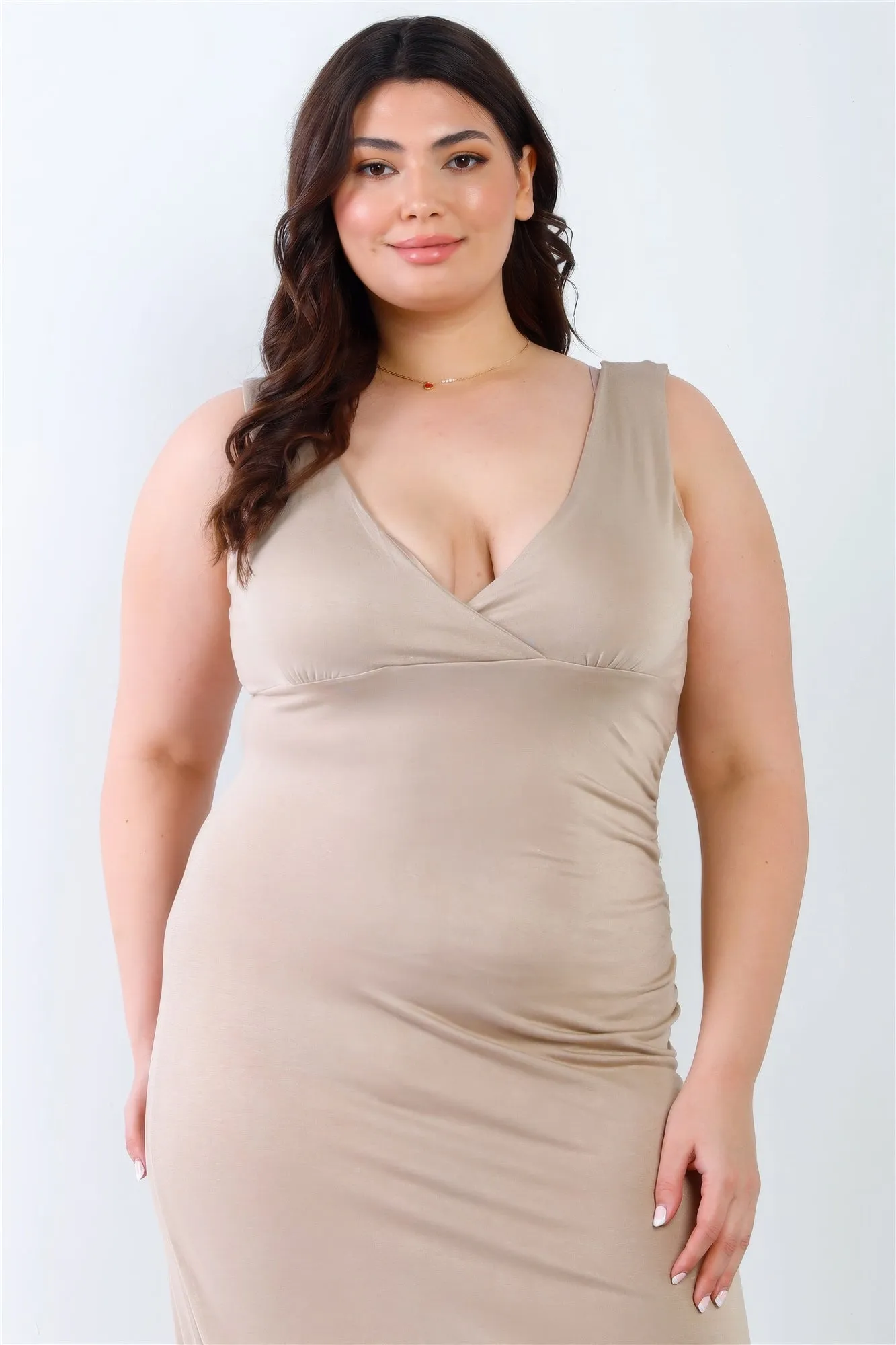 Plus V-neck Sleeveless Maxi Dress sold by Gigi Laurent product image thumbnail 2