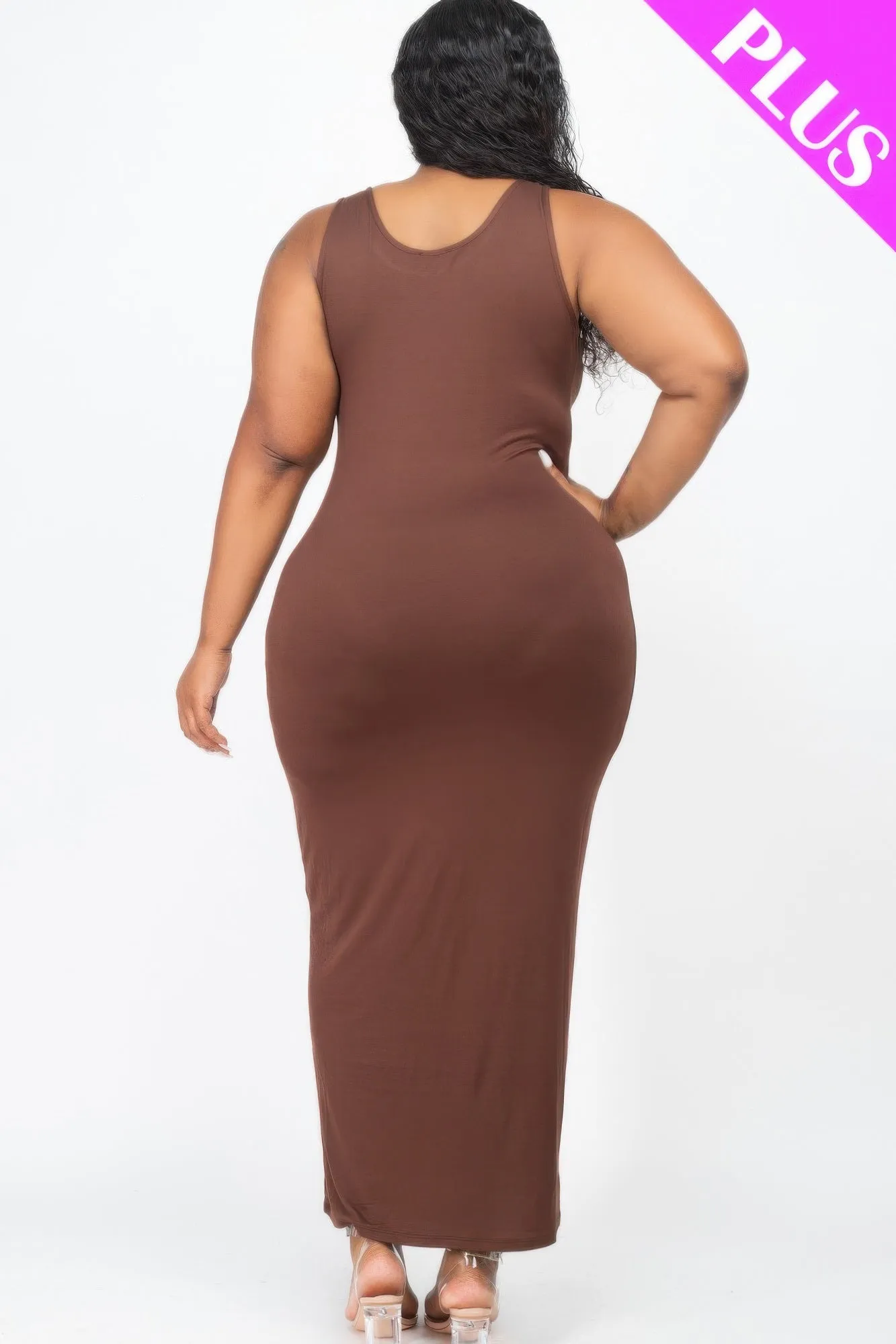 Plus Size Solid Basic Maxi Dress sold by Gigi Laurent product image thumbnail 5