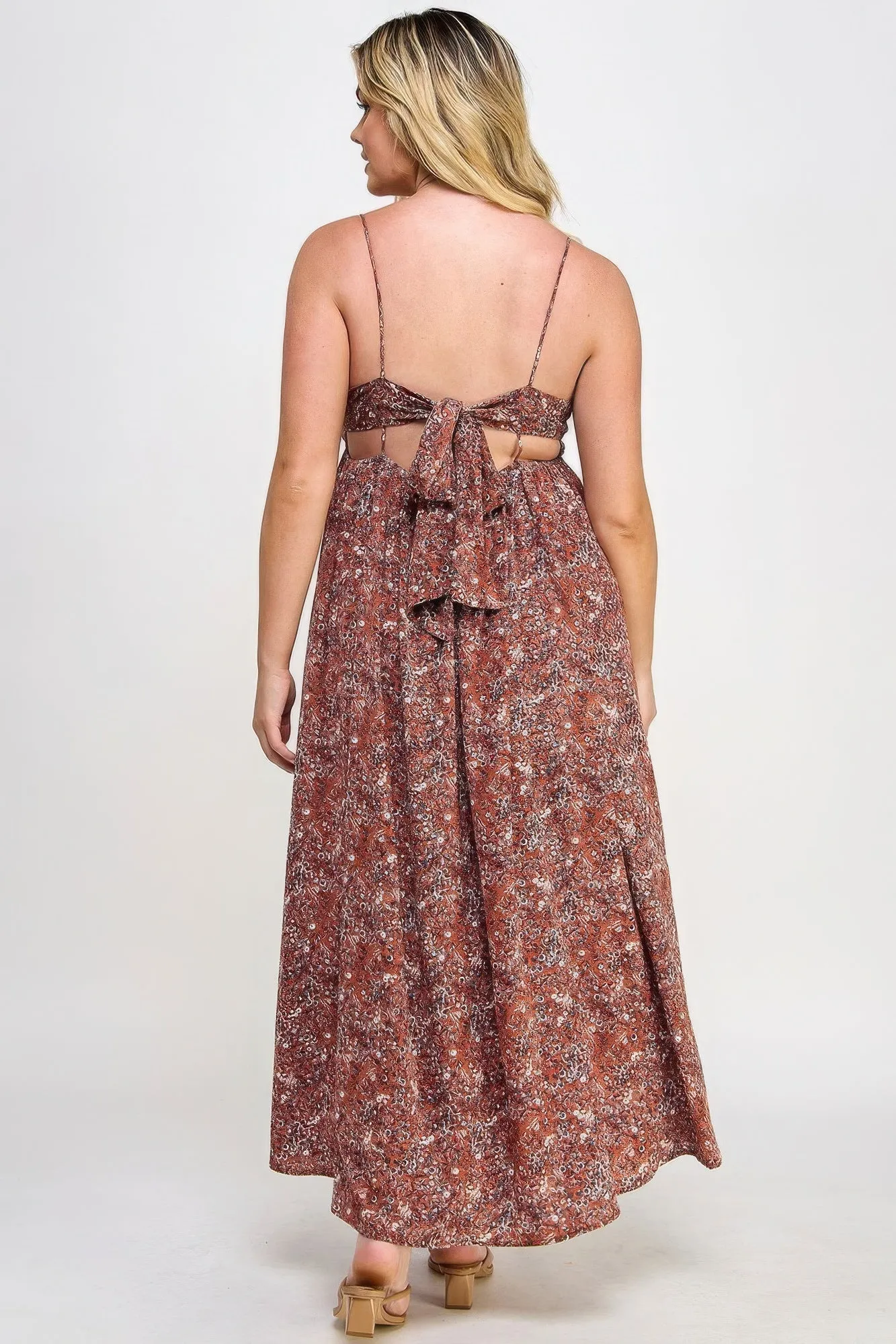 Floral Maxi Dress With Tie Back sold by Gigi Laurent product image thumbnail 5